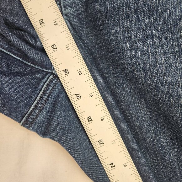 Athleta  Denim Jeans Womens 6p Petite Mid Rise Dark Wash Shaping Stretch Pants - Picture 5 of 8